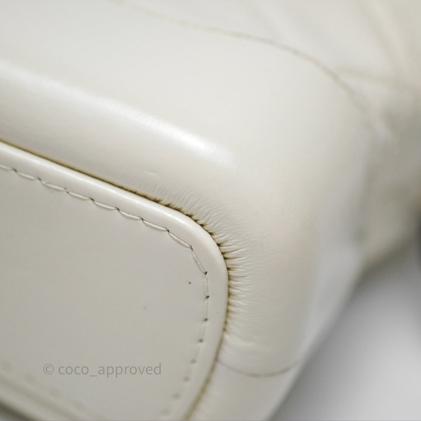 Chanel Small Gabrielle Hobo White Patent Goatskin Mixed Hardware