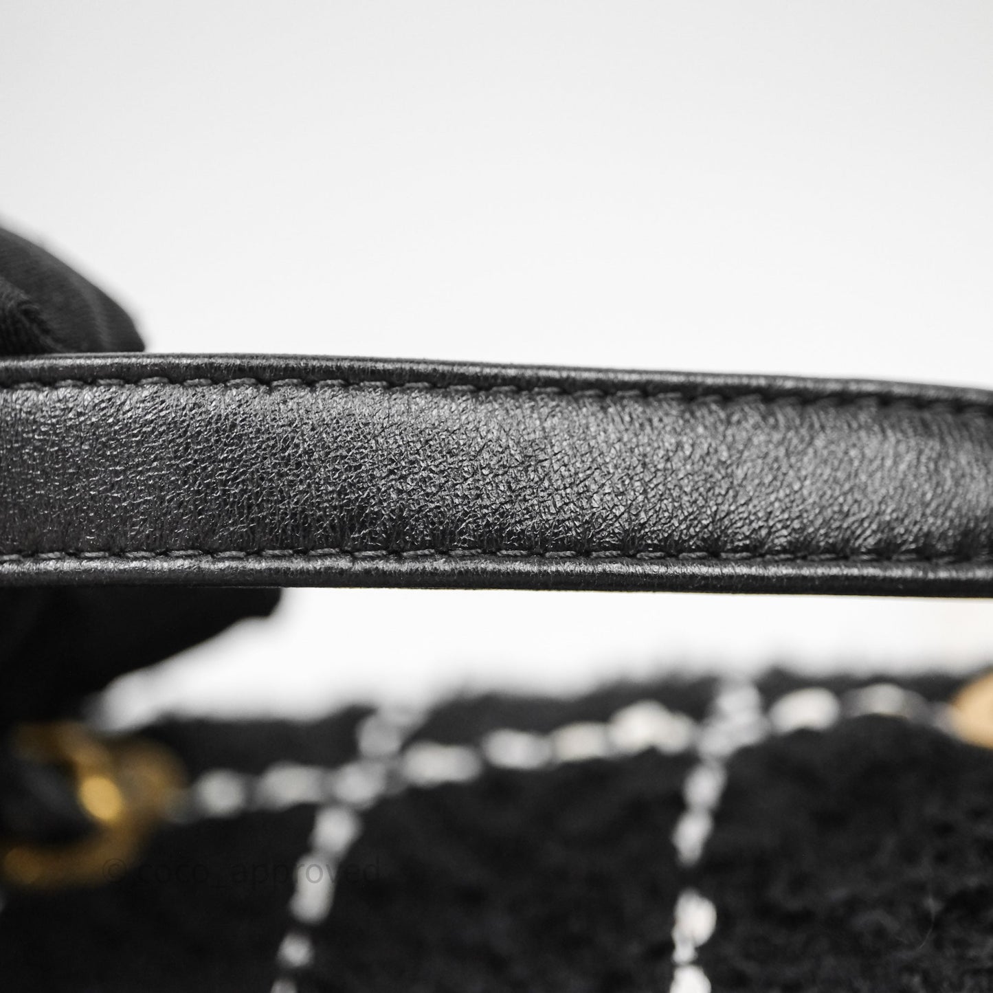 Chanel Duma Backpack Black Tweed Aged Gold Hardware