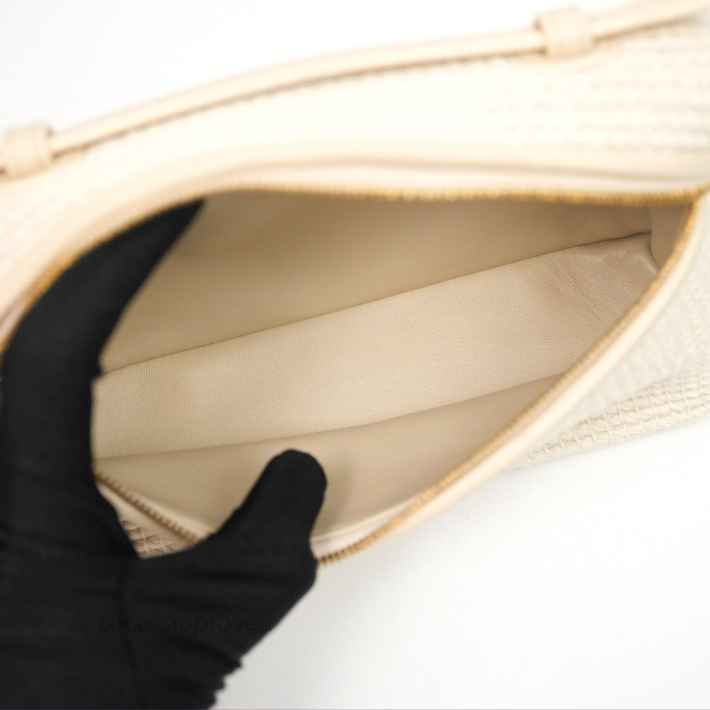 Loro Piana Extra Pocket L19 Beige Cotton-Linen Gold Hardware