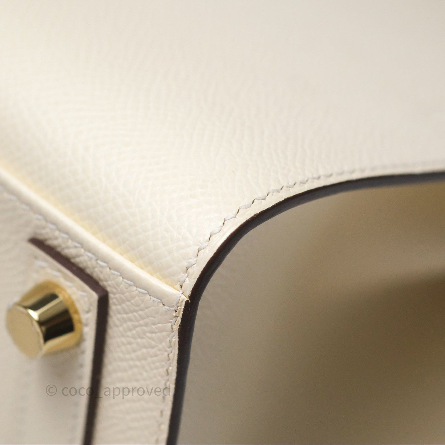 Hermès Birkin 25 Sellier Nata I2 Epsom Gold Hardware