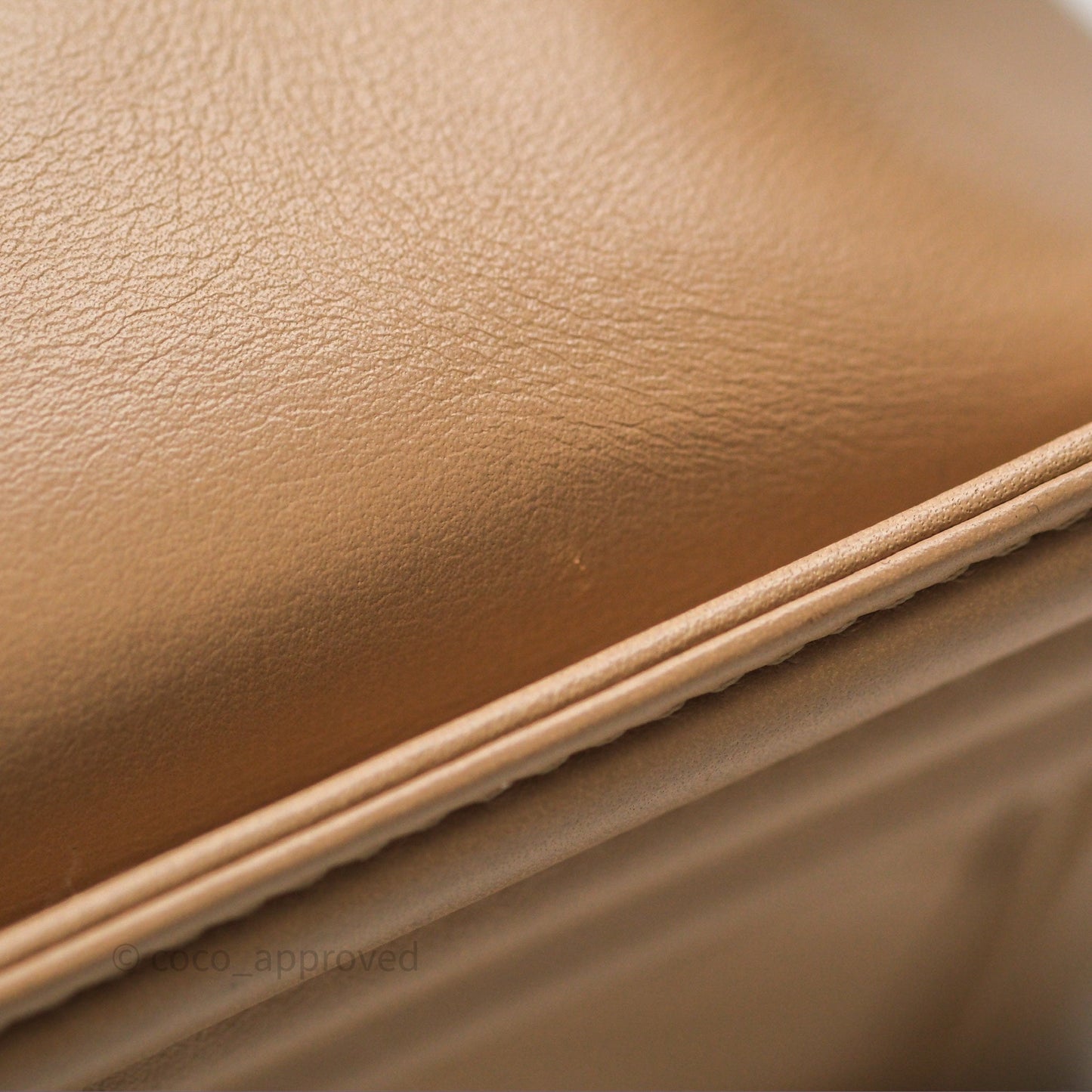 Chanel Boy Quilted Medium Beige Calfskin Gold Hardware