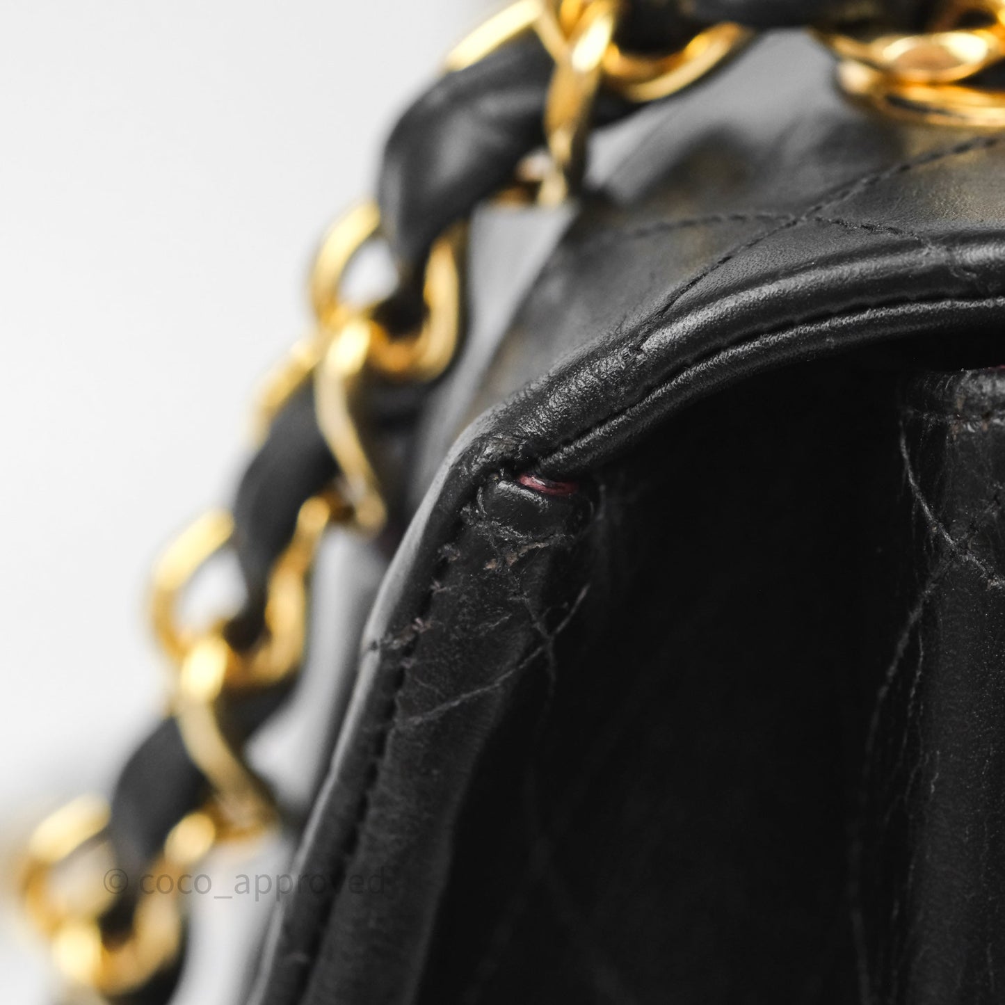 Chanel Vintage XL Jumbo Single Flap Black Lambskin 24K Gold Hardware