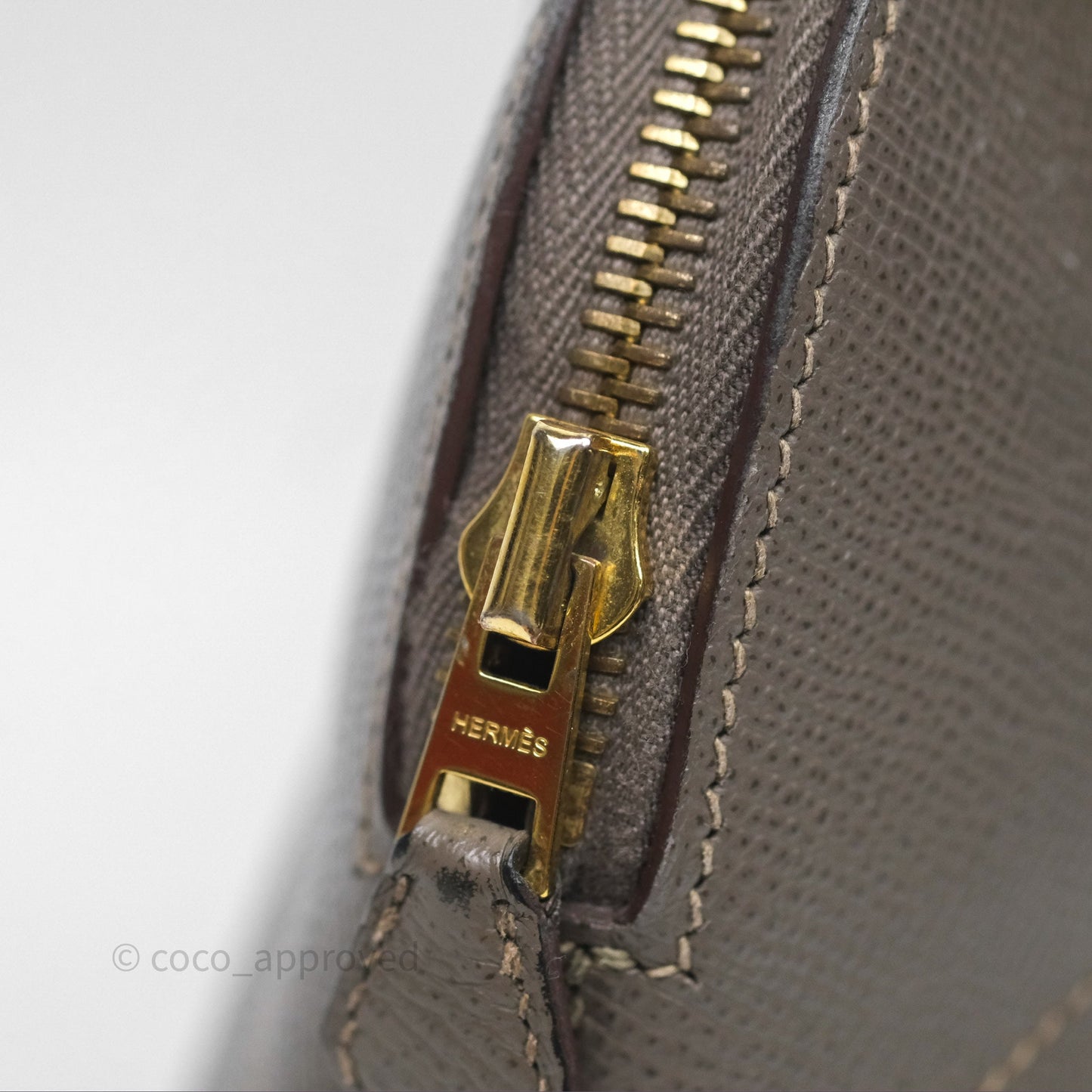 Hermès Bolide 27 Etain 8F Epsom Gold Hardware