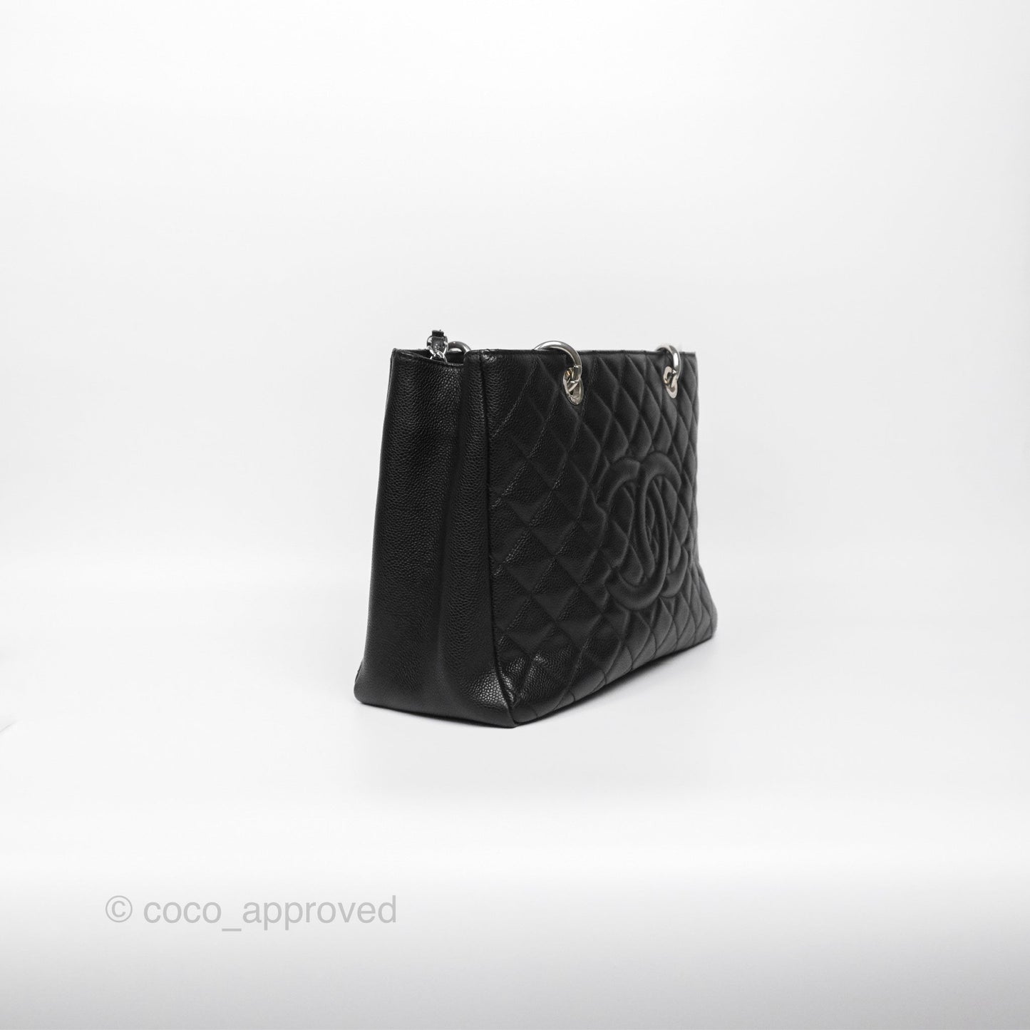 Chanel GST Black Caviar Silver Hardware