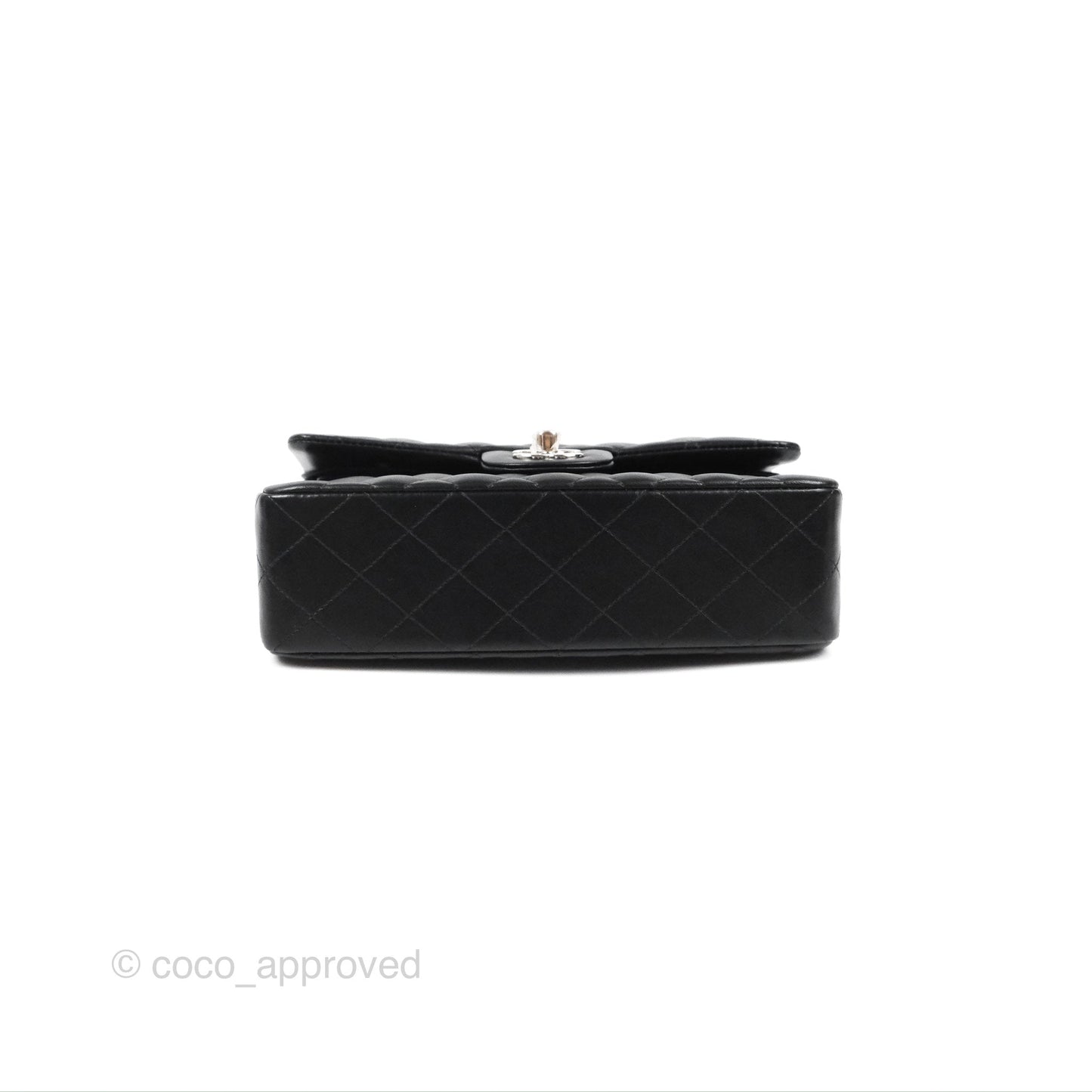 Chanel Small Classic Quilted Flap Black Lambskin Silver Hardware