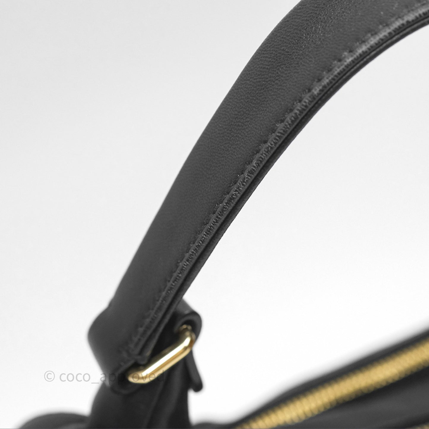 Miu Miu Nappa Leather Pocket Bag Black Lambskin Gold Hardware