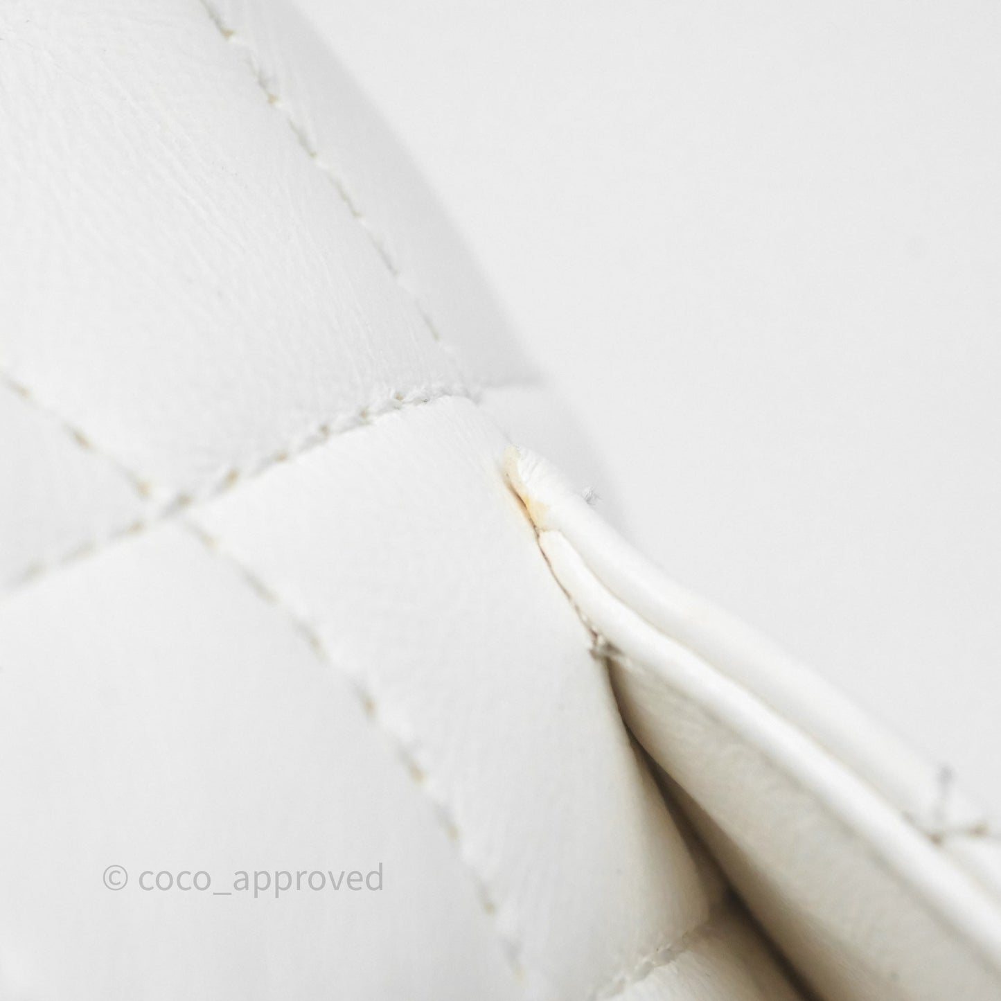Chanel Mini Rectangular Pearl Crush Quilted White Lambskin Aged Gold Hardware