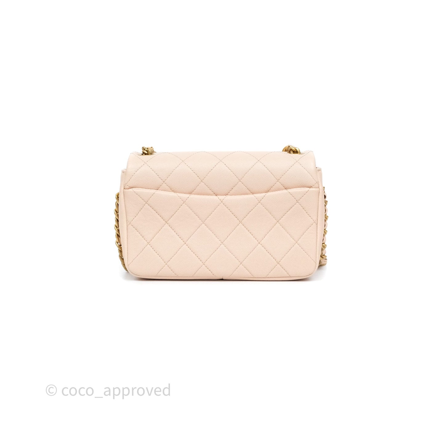 Chanel Small Fashion Therapy Flap Bag Light Pink Caviar Aged Gold Hardware