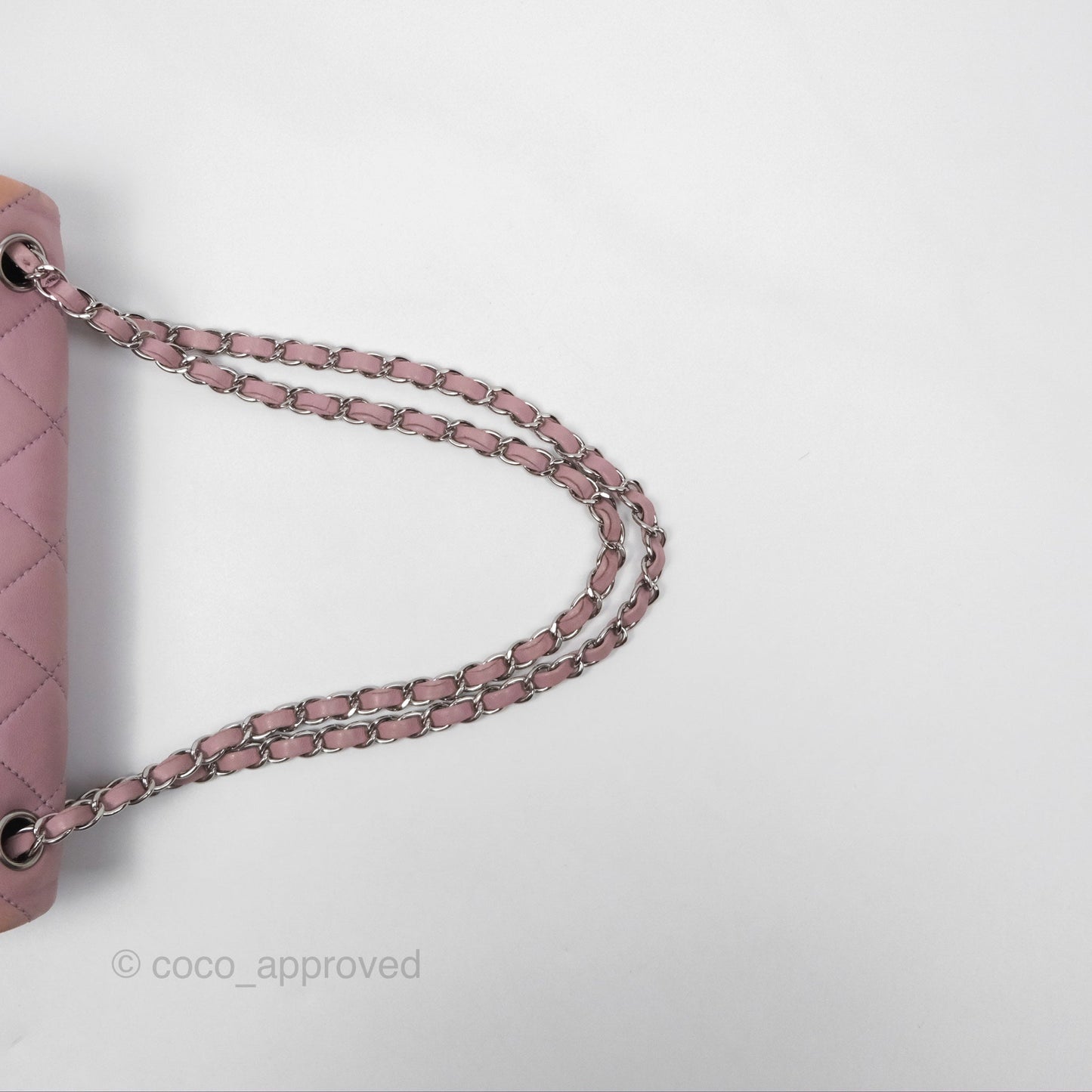 Chanel Medium Bicolor CC Chain Flap Pink/Black Lambskin Silver Hardware