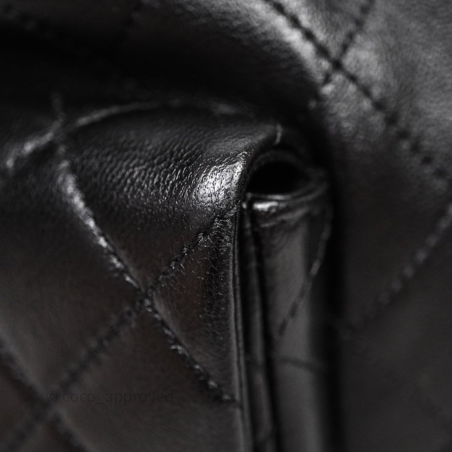 Chanel Double Pocket Black Lambskin Gold Hardware 25C