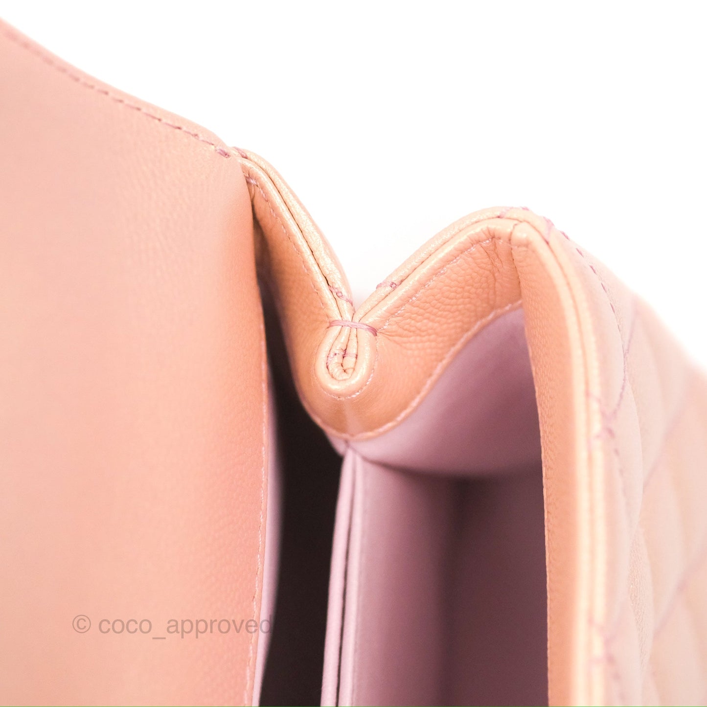 Chanel Small Quilted Coco Handle Iridescent Pink Caviar Rainbow Hardware