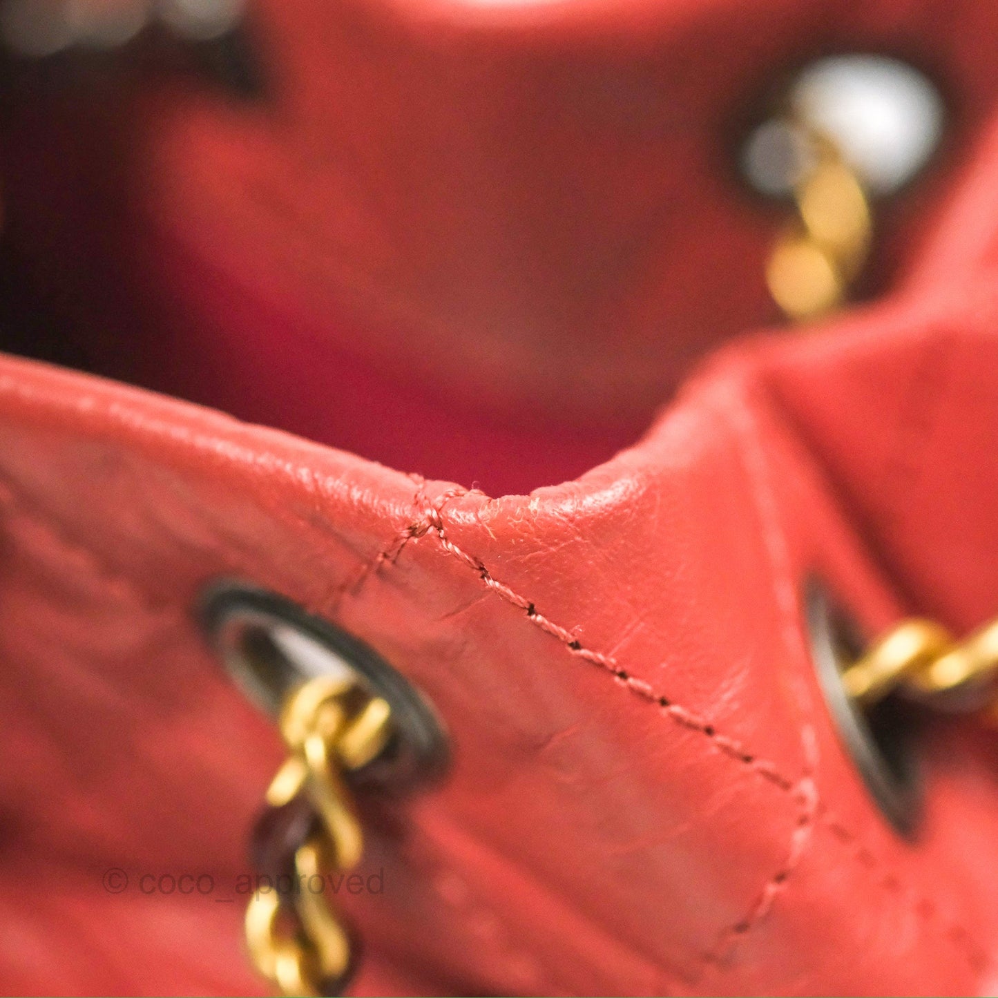 Chanel Medium Gabrielle Backpack Quilted Red Aged Calfskin