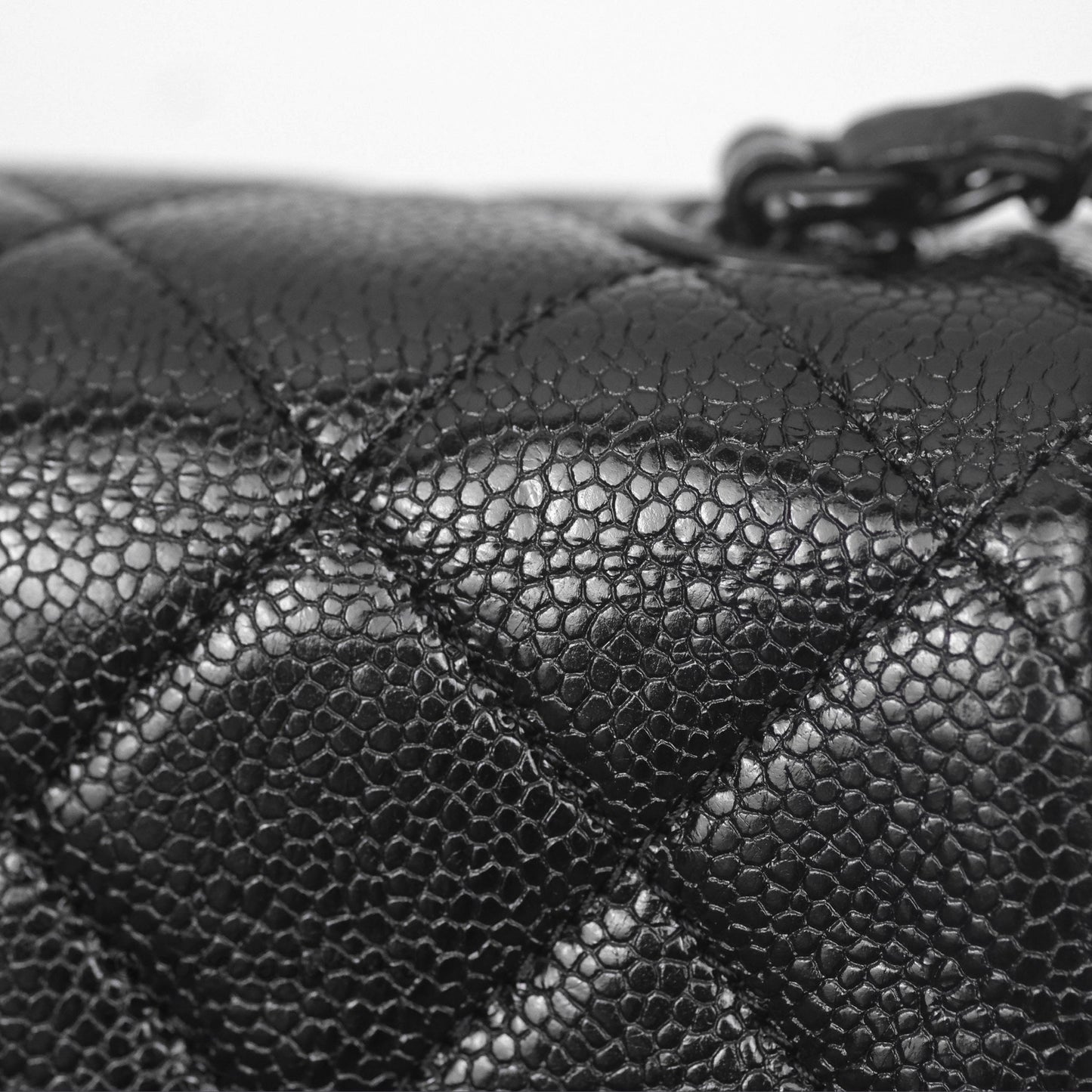 Chanel Quilted Mini Square Flap Bag So Black Caviar Incognito