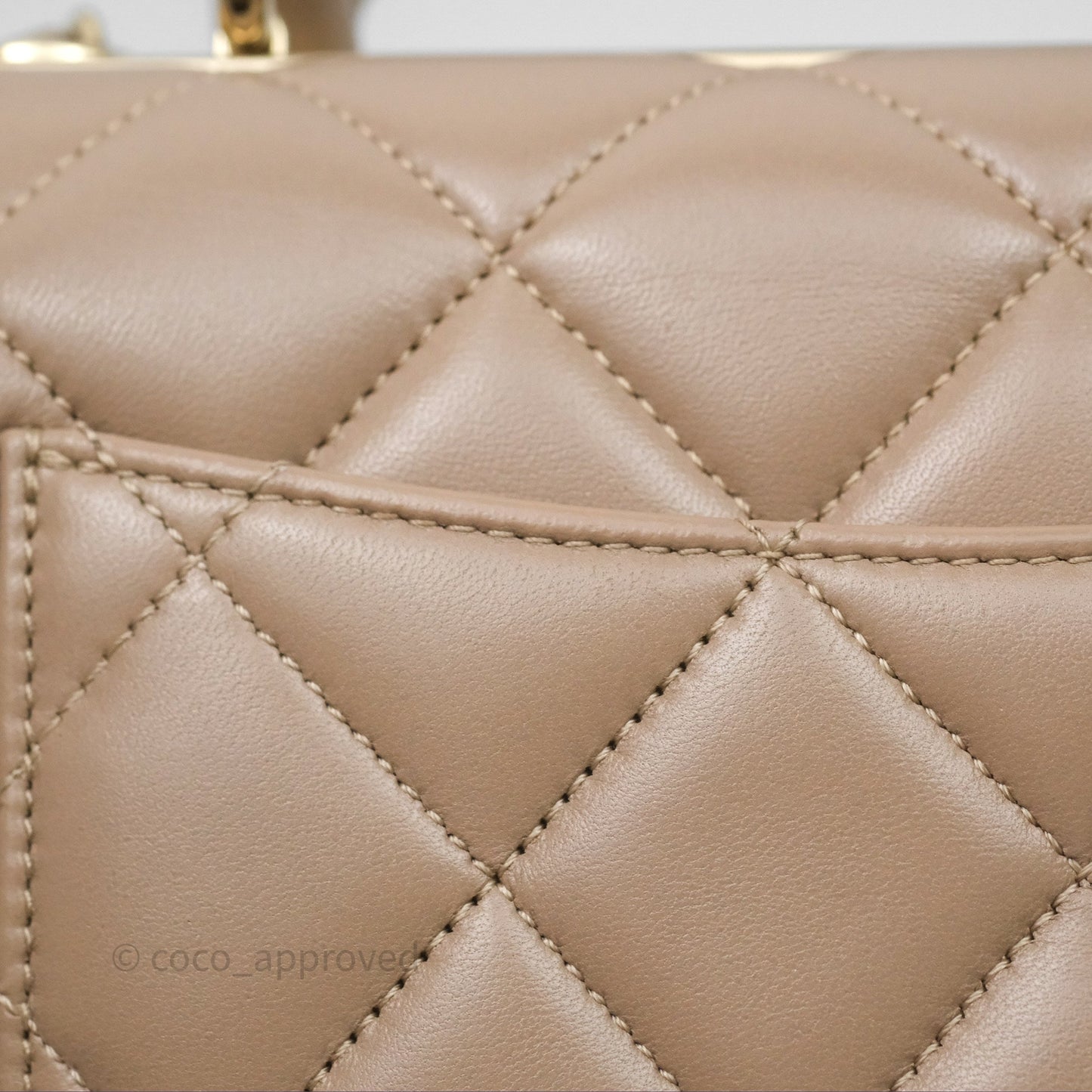 Chanel Small Trendy CC Beige Lambskin Gold Hardware