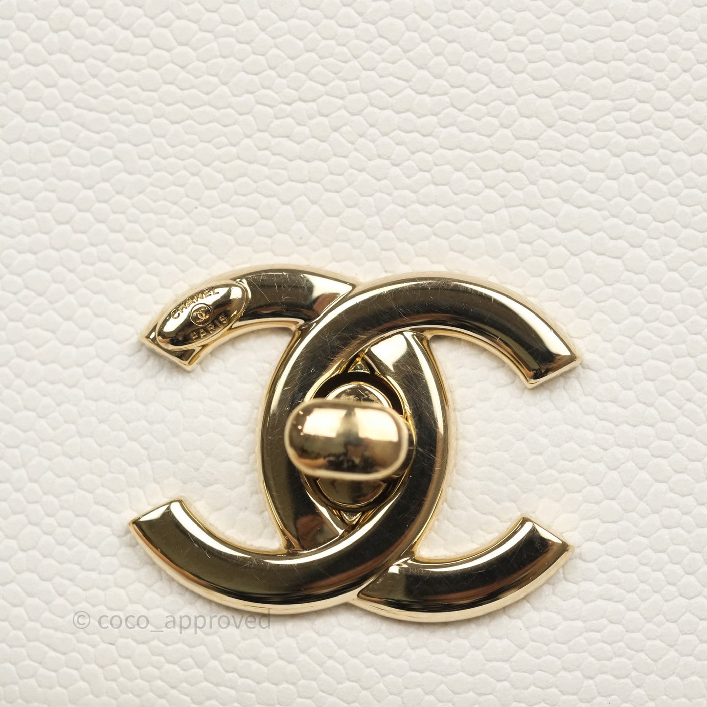 Chanel Quilted Business Affinity Backpack Ivory White Caviar Gold Hardware