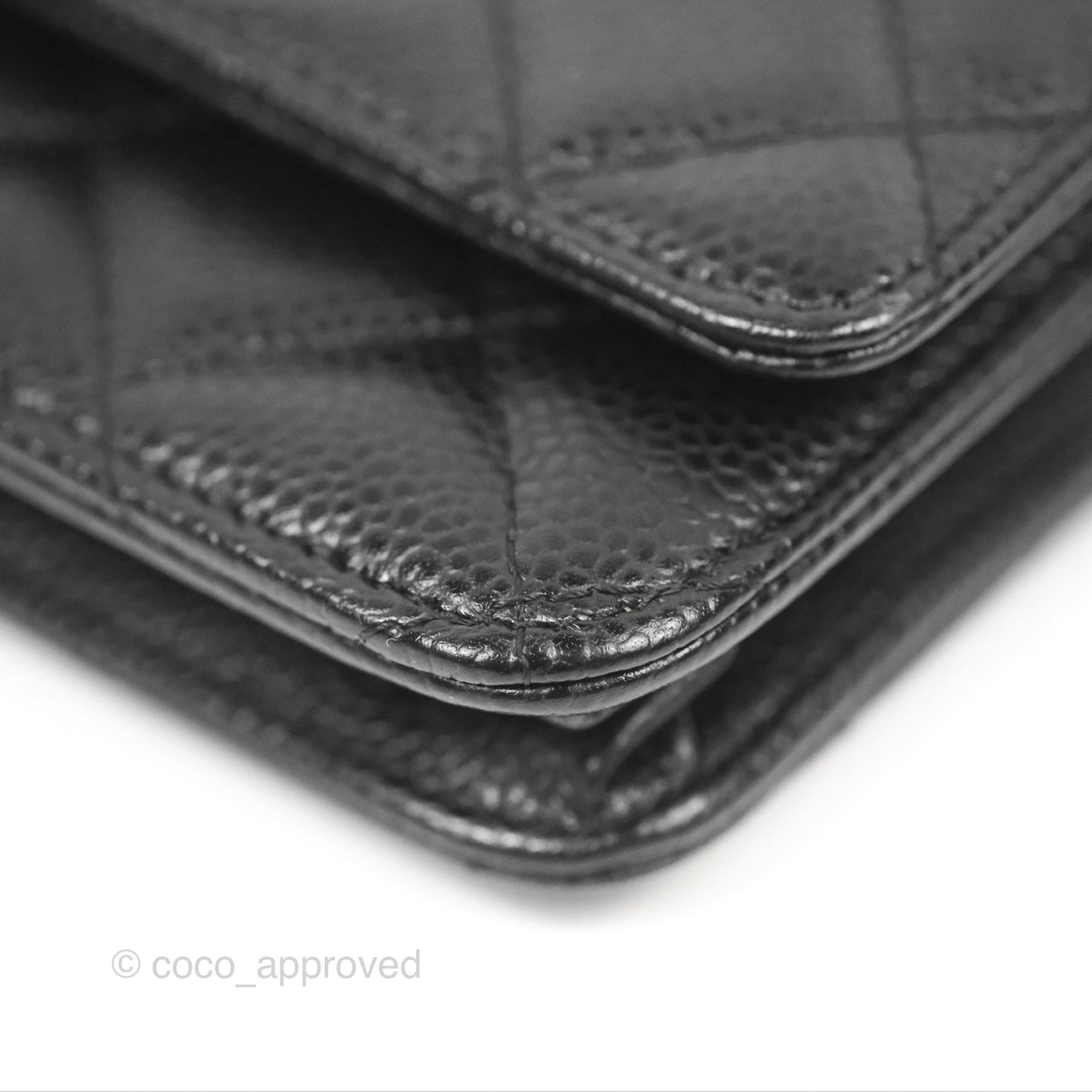 Chanel Classic Quilted WOC Black Caviar Gold Hardware