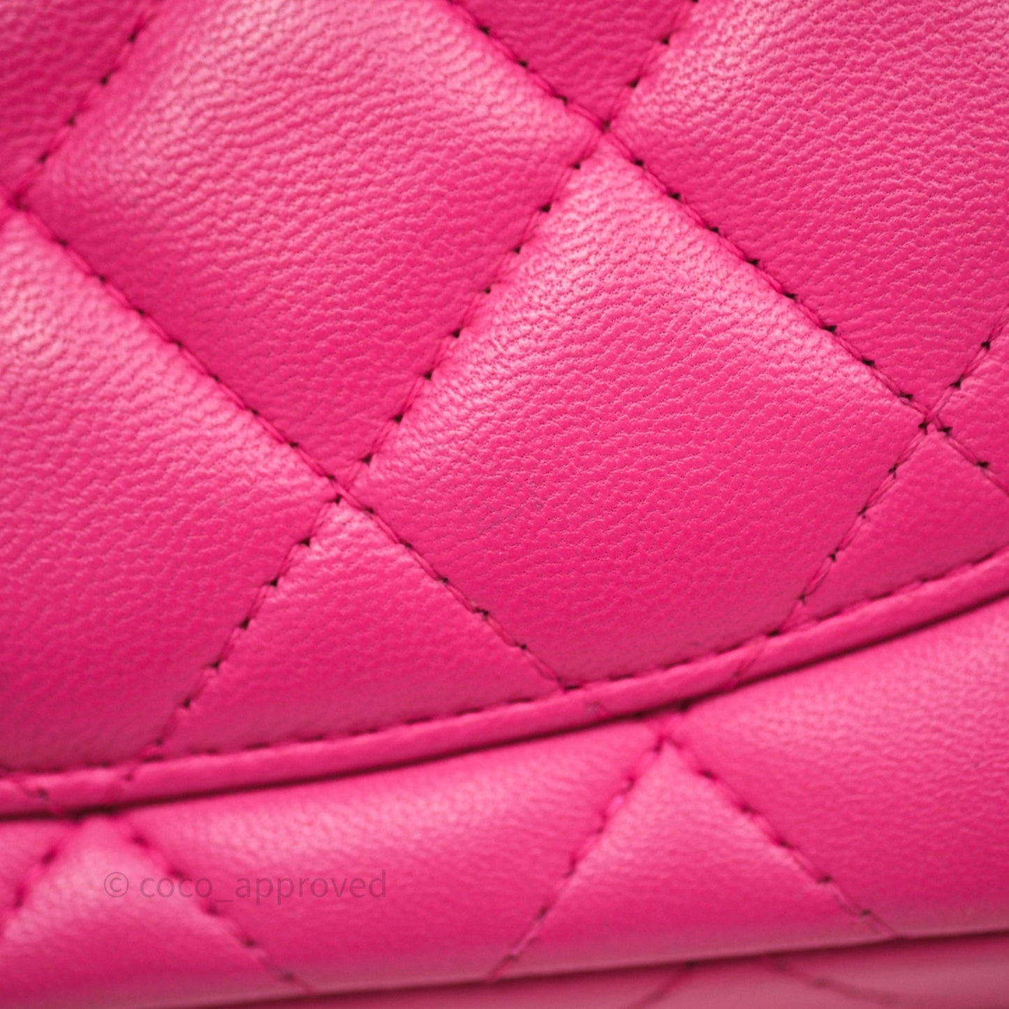 Chanel Mini Rectangular Quilted Dark Pink Lambskin Silver Hardware