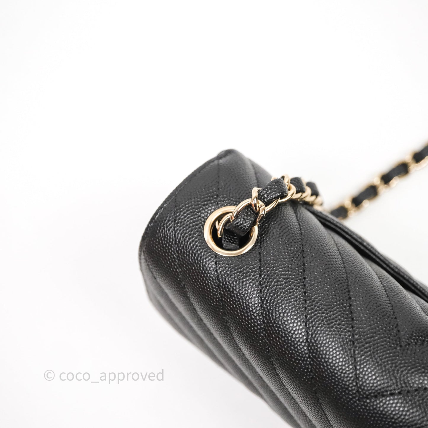 Chanel Quilted Mini Rectangular Black Caviar Gold Hardware