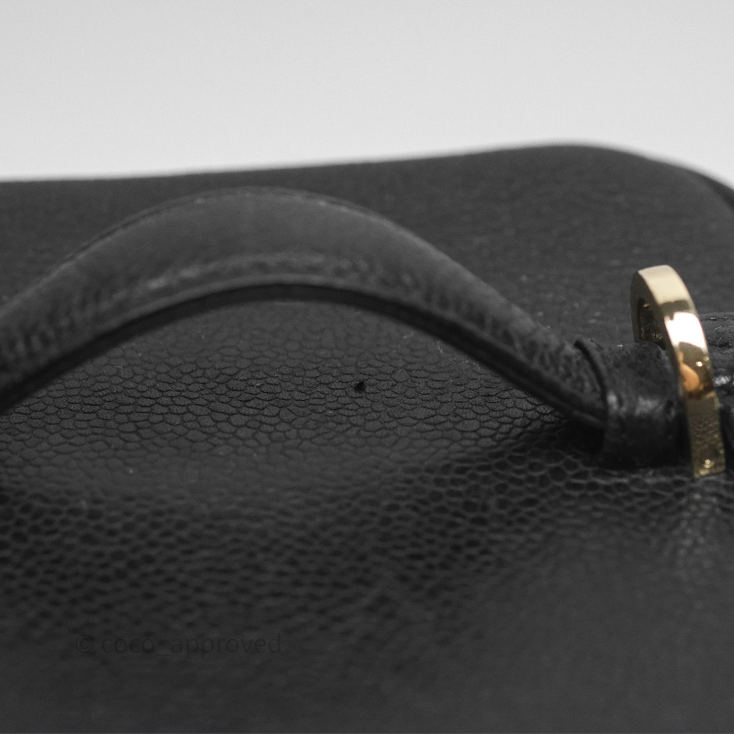 Chanel Vintage Vanity Case Black Caviar Gold Hardware