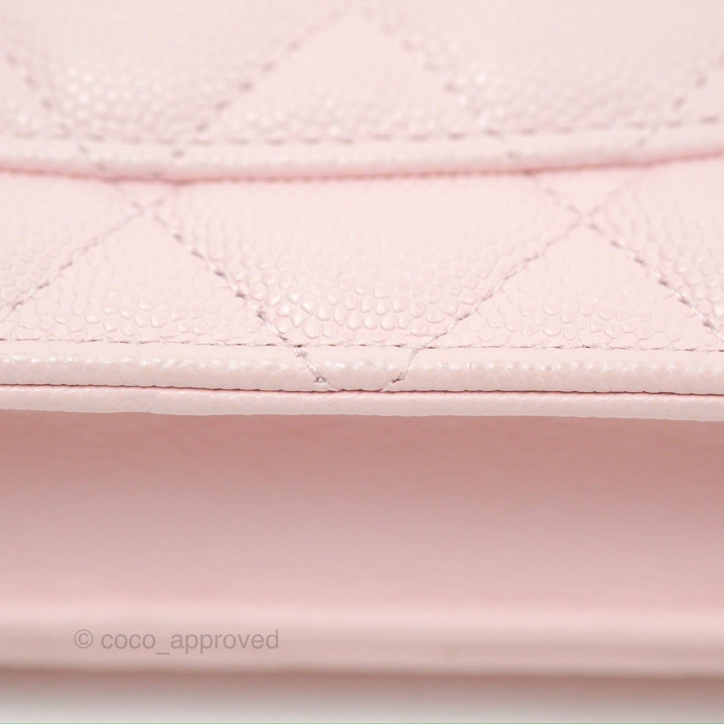 Chanel Quilted Classic Wallet On Chain WOC Pink Caviar Gold Hardware