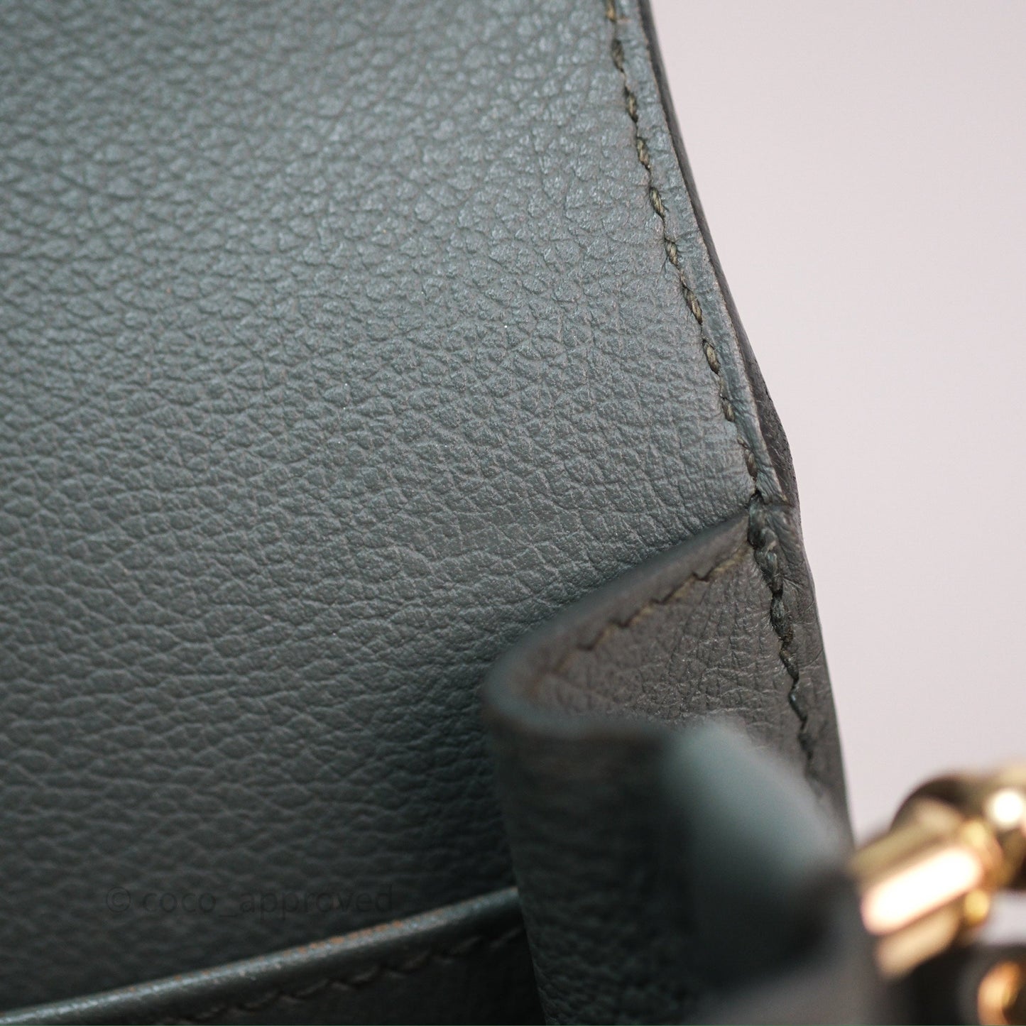 Hermès Roulis Mini 18 Vert Amancde 63 Evercolor Gold Hardware