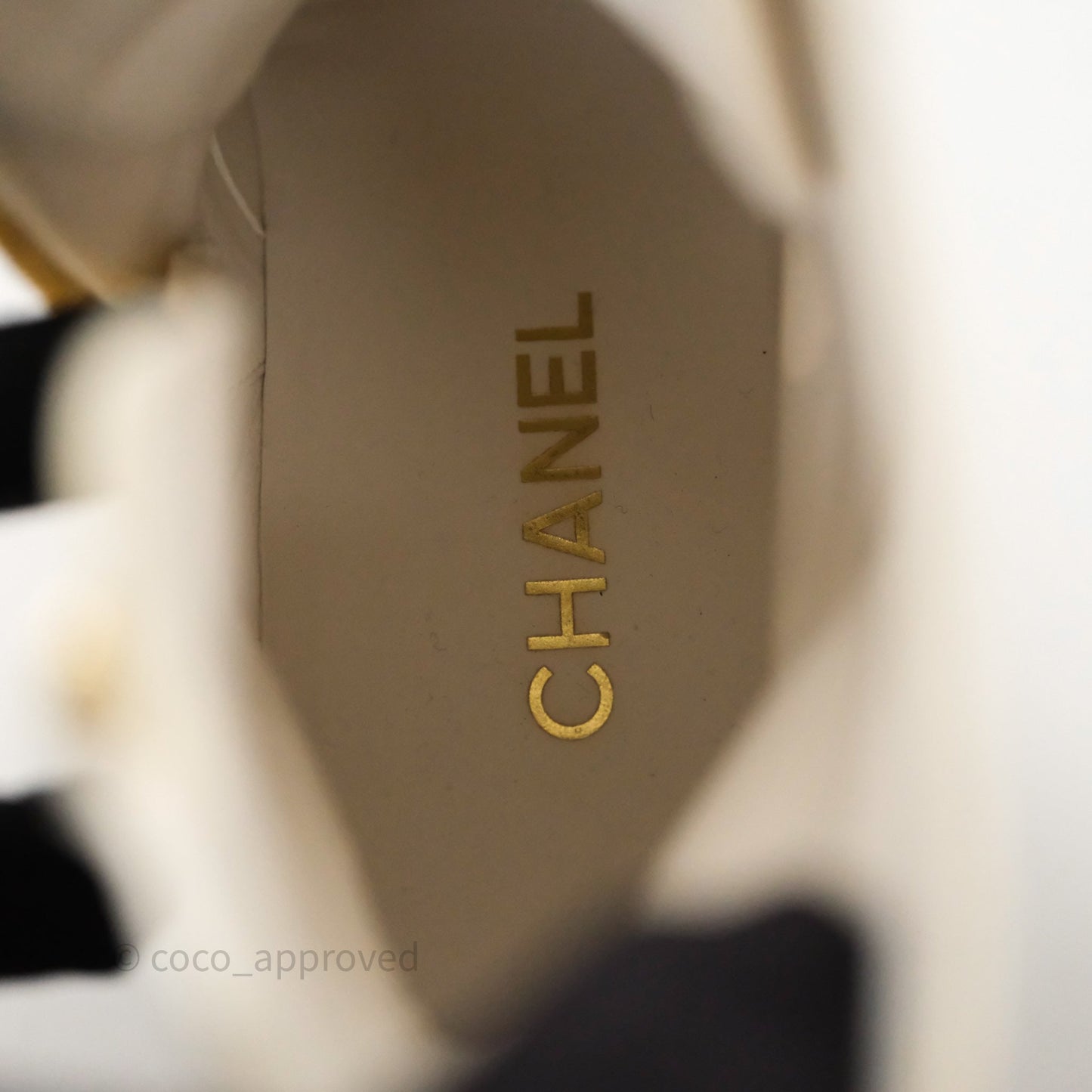 Chanel Logo Wedge Combat Boots White Size 38.5
