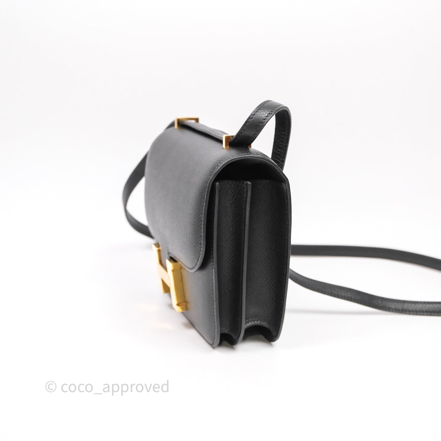 Hermès Constance Mini 18cm Black Epsom Gold Hardware