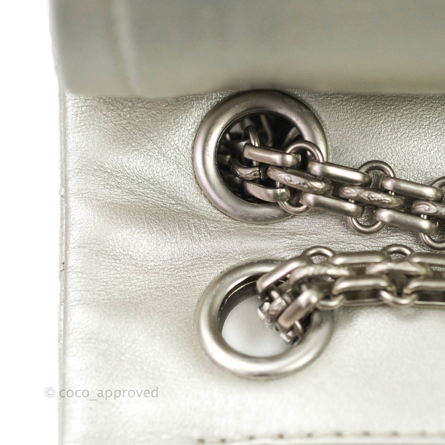 Chanel Reissue Quilted Aged Calfskin Metallic Silver Matte Silver Hardware 225