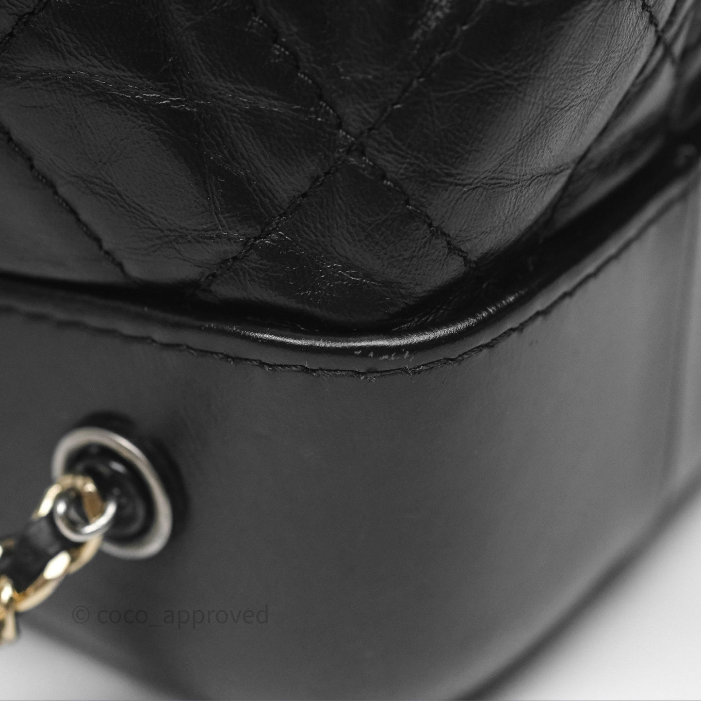 Chanel Small Gabrielle Backpack Black Aged Calfskin