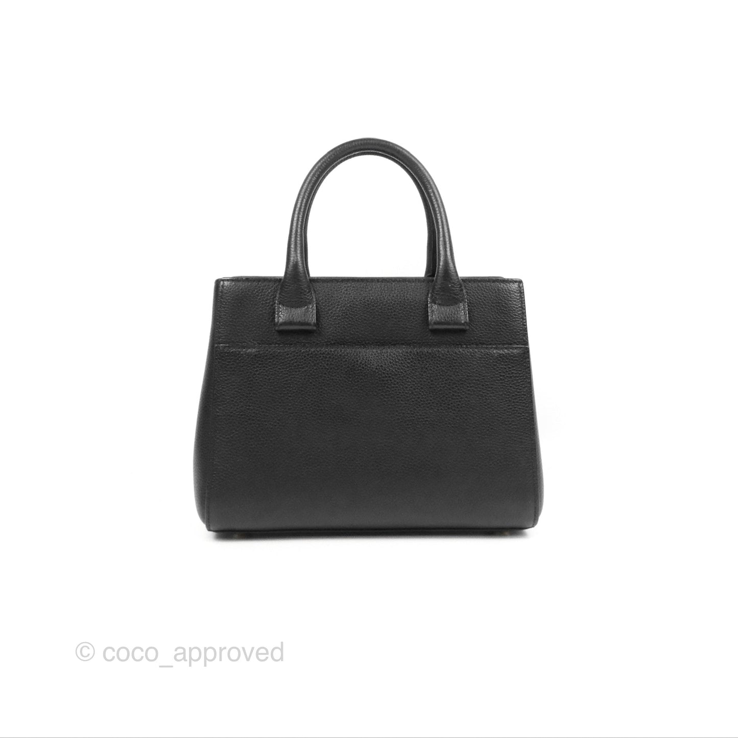 Chanel Mini Neo Executive Shopper Tote Black Grained Calfskin Gold Hardware