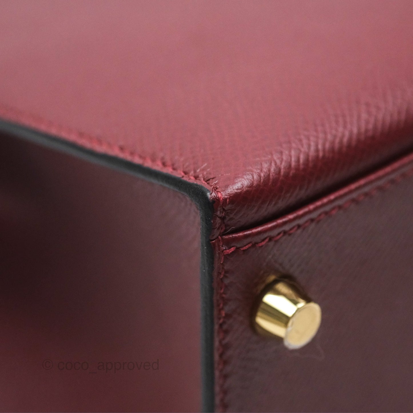 Hermès Kelly 28 Sellier Rouge Epsom Gold Hardware