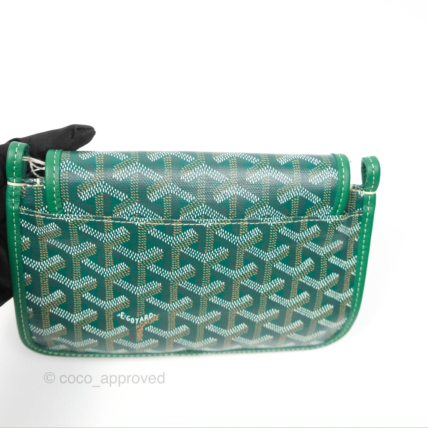 Goyard Plumet Pocket Wallet Green Goyardine Canvas