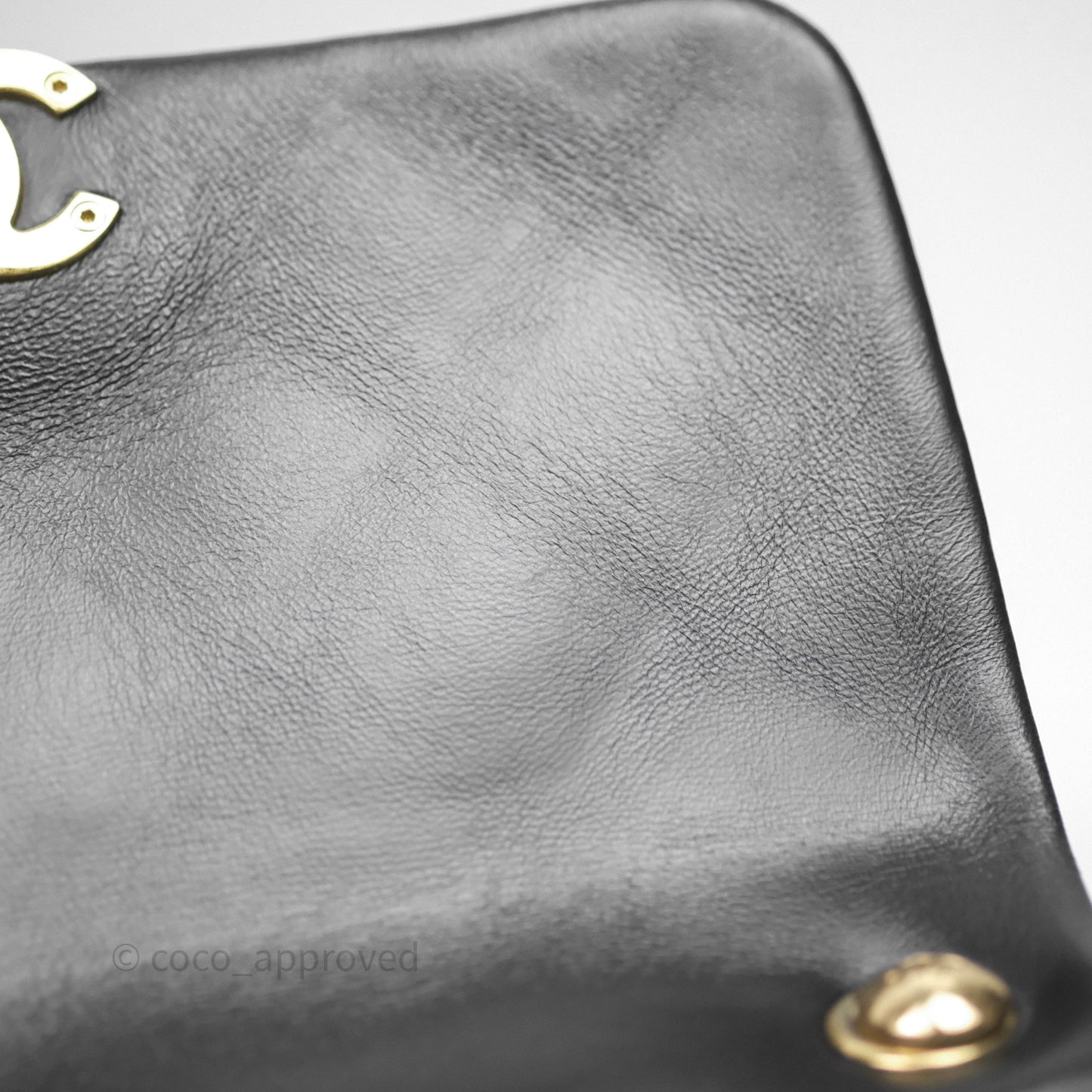 Chanel Quilted Color Match Chain Flap Black Lambskin Gold Hardware