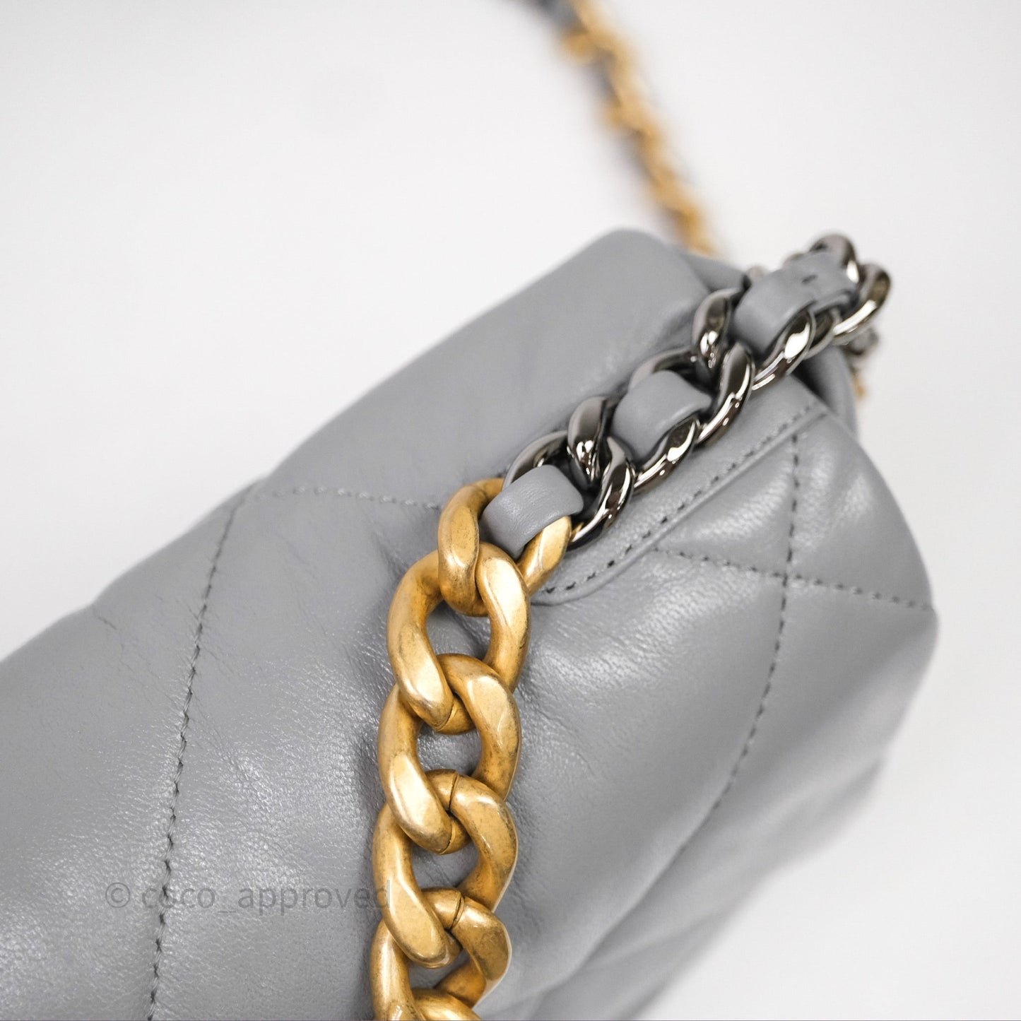 Chanel 19 Small Grey Mixed Hardware