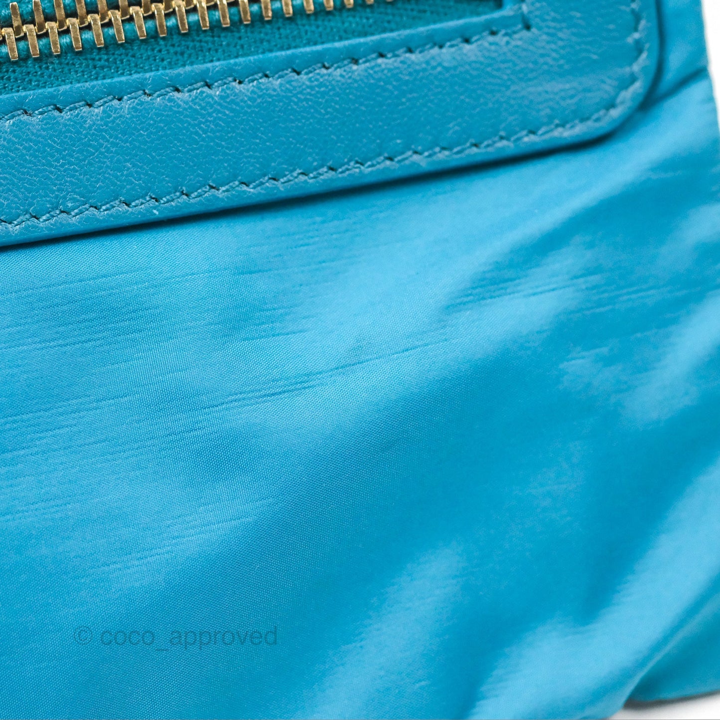 Chanel Cuba Chesterfield Tweed Drawstring Bucket Bag Blue Aged Gold Hardware 17C