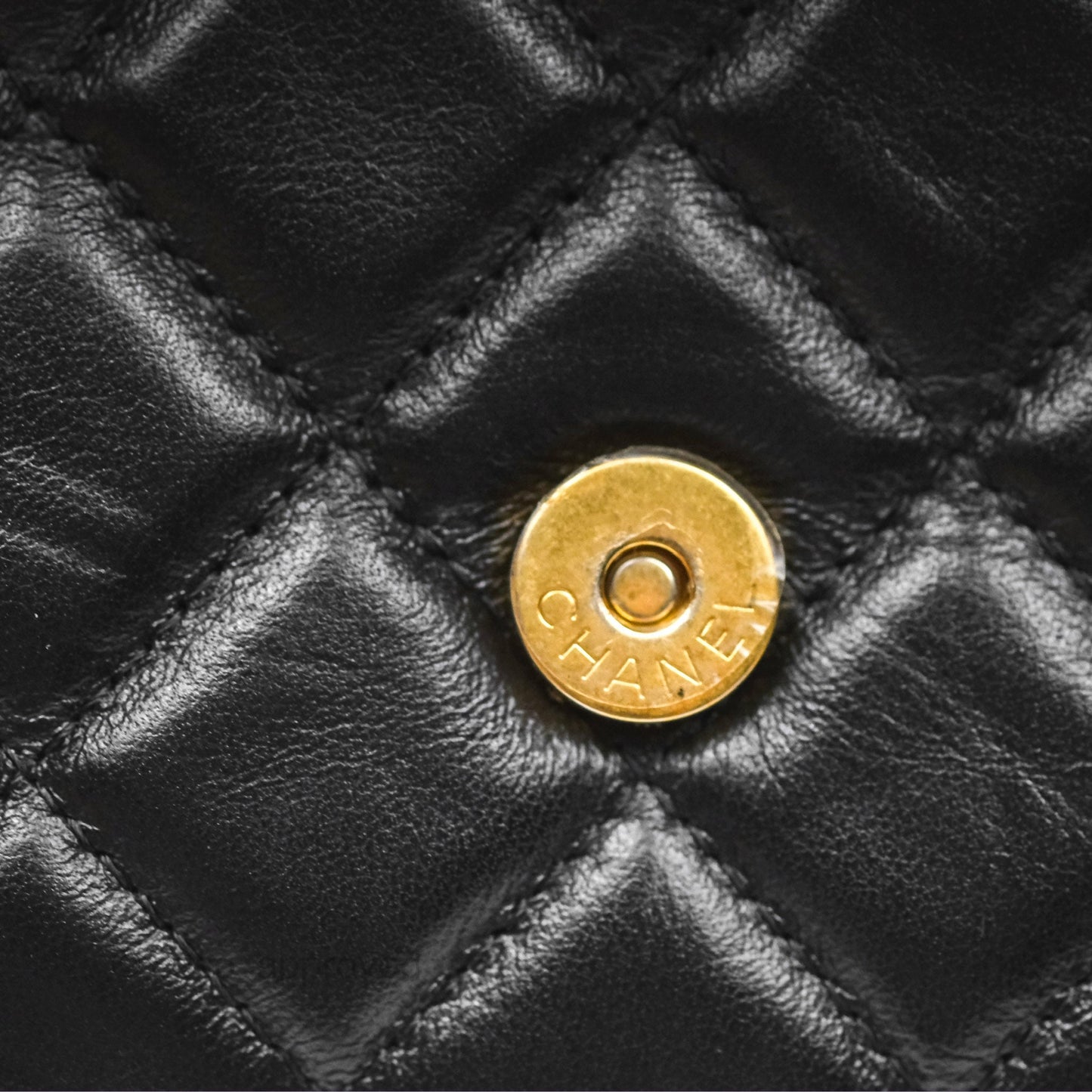 Chanel Mini Flap Bag Black Aged Calfskin Aged Gold Hardware 23K