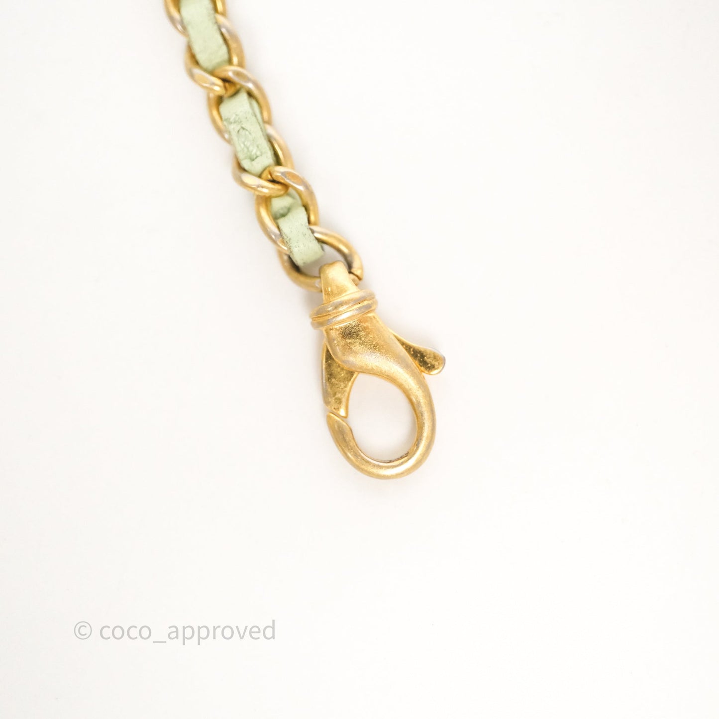 Chanel Pearl Crush Mini Clutch Belt Bag Green Lambskin Aged Gold Hardware