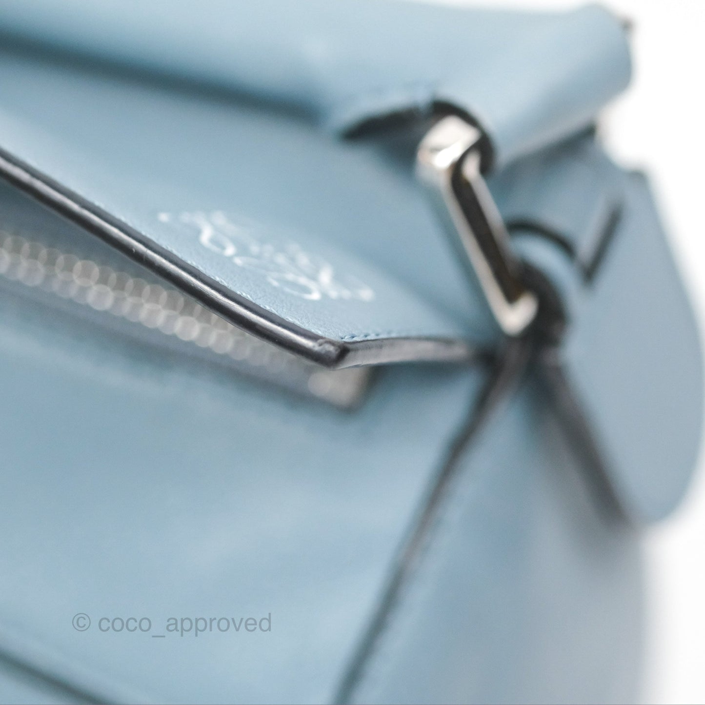 Loewe Small Puzzle Bag Stone Blue Calfskin