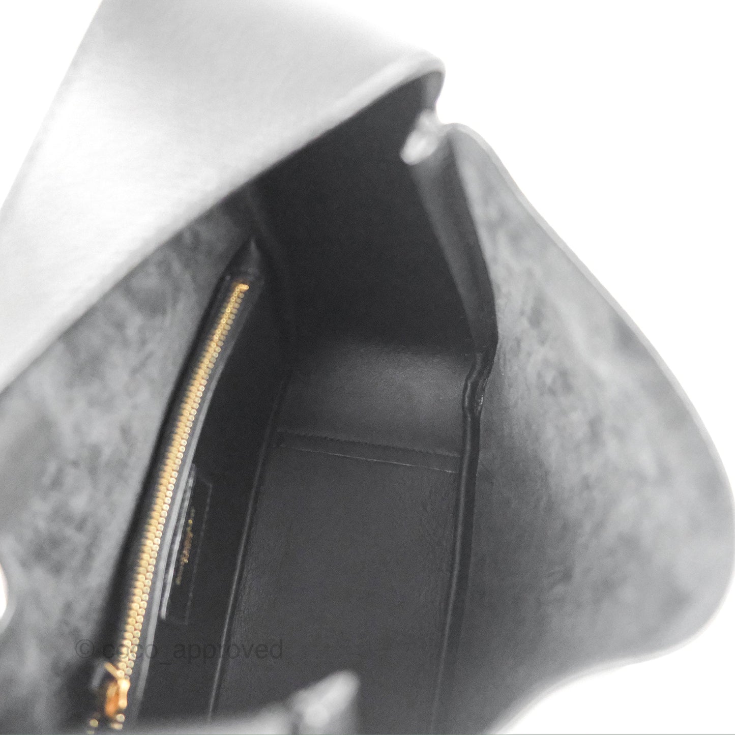 Saint Laurent Small ‘Le 5 a 7’ Hobo Bag Black Grained Leather