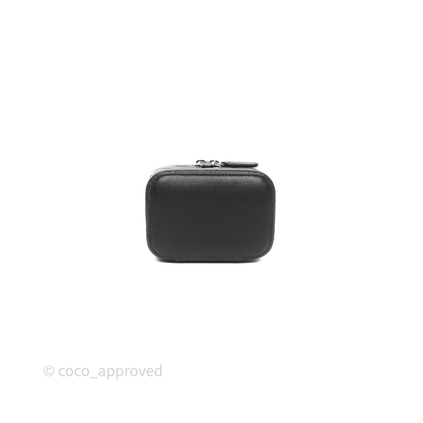 Chanel Mini Vanity With Chain Black Caviar Gold Hardware