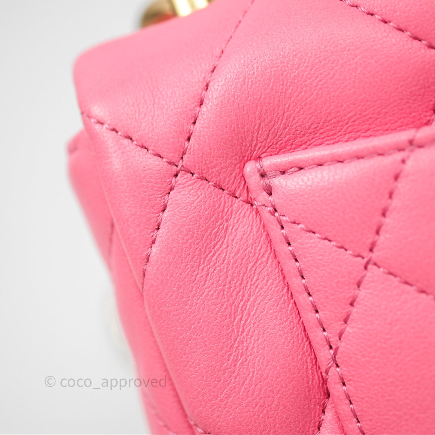 Chanel Quilted Mini CC Funky Town Flap Pink Lambskin Aged Gold Hardware