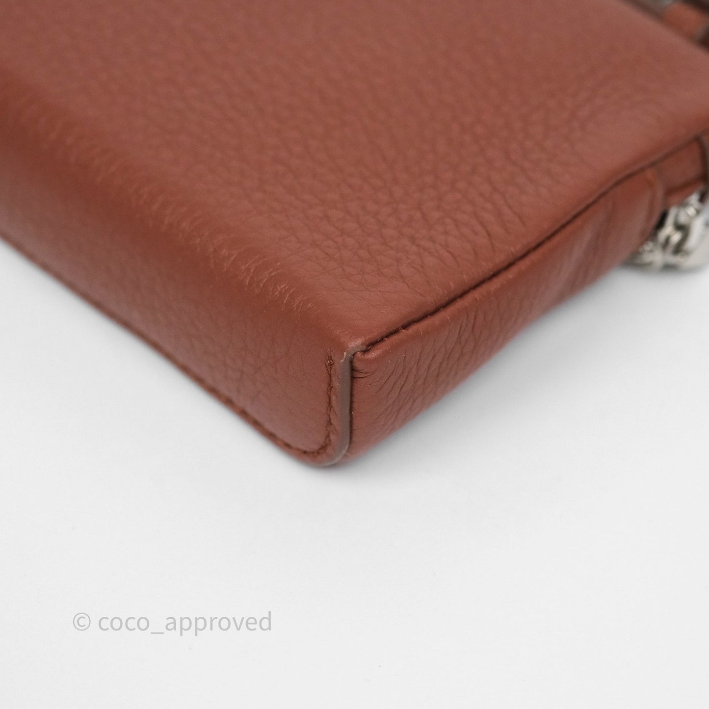 Loro Piana Extra Pocket Mini Pouch Kummel Grained Calfskin