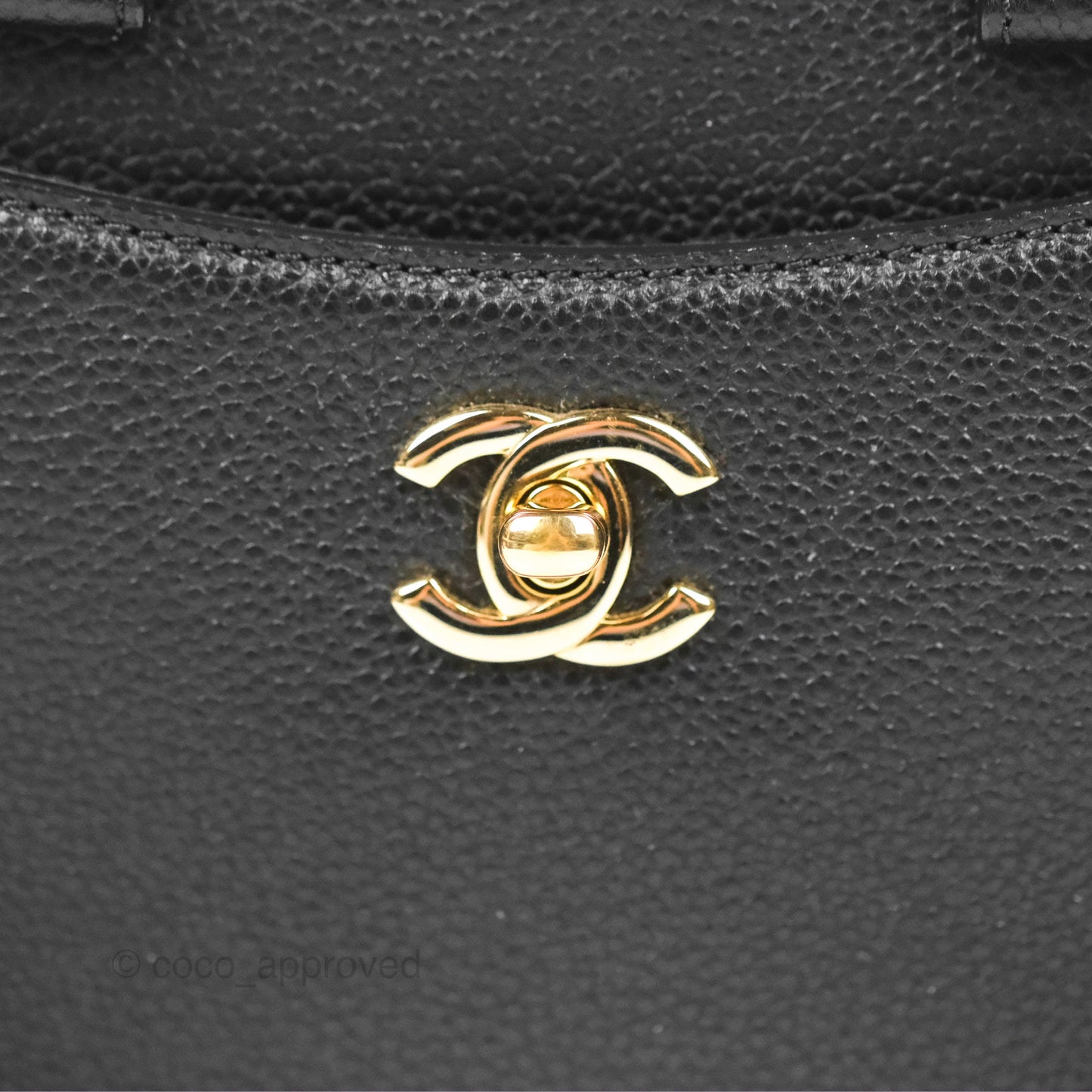 Chanel Mini Neo Executive Shopper Tote Black Grained Calfskin Gold Hardware