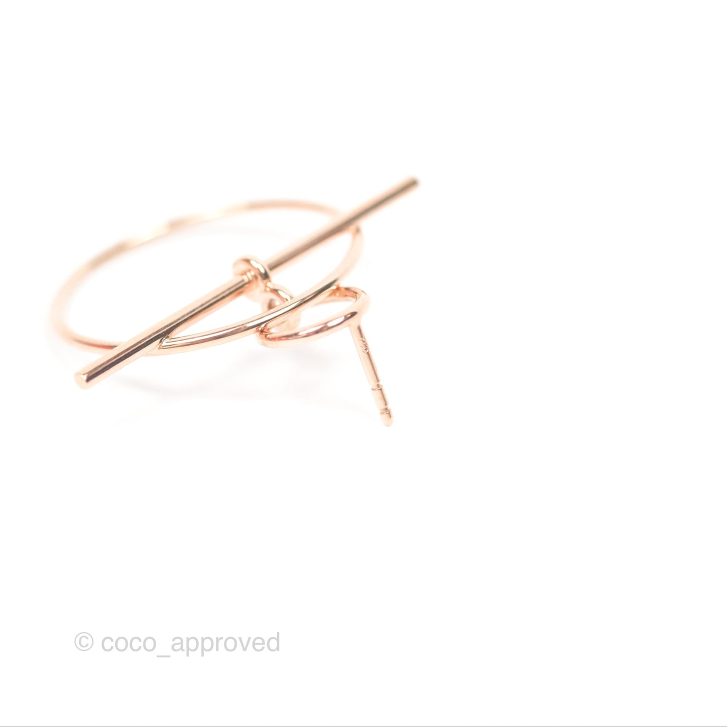 Hermès Loop Earrings Small Model Rose Gold