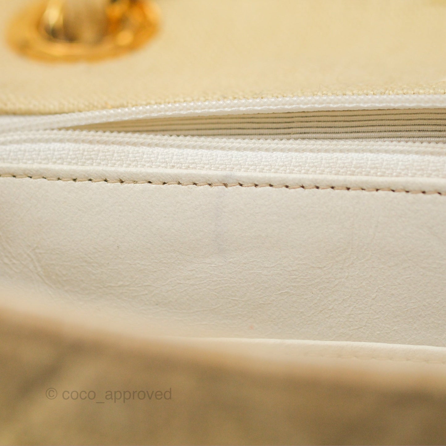 Chanel Vintage XL Jumbo Single Flap Beige Cotton Canvas 24K Gold Hardware