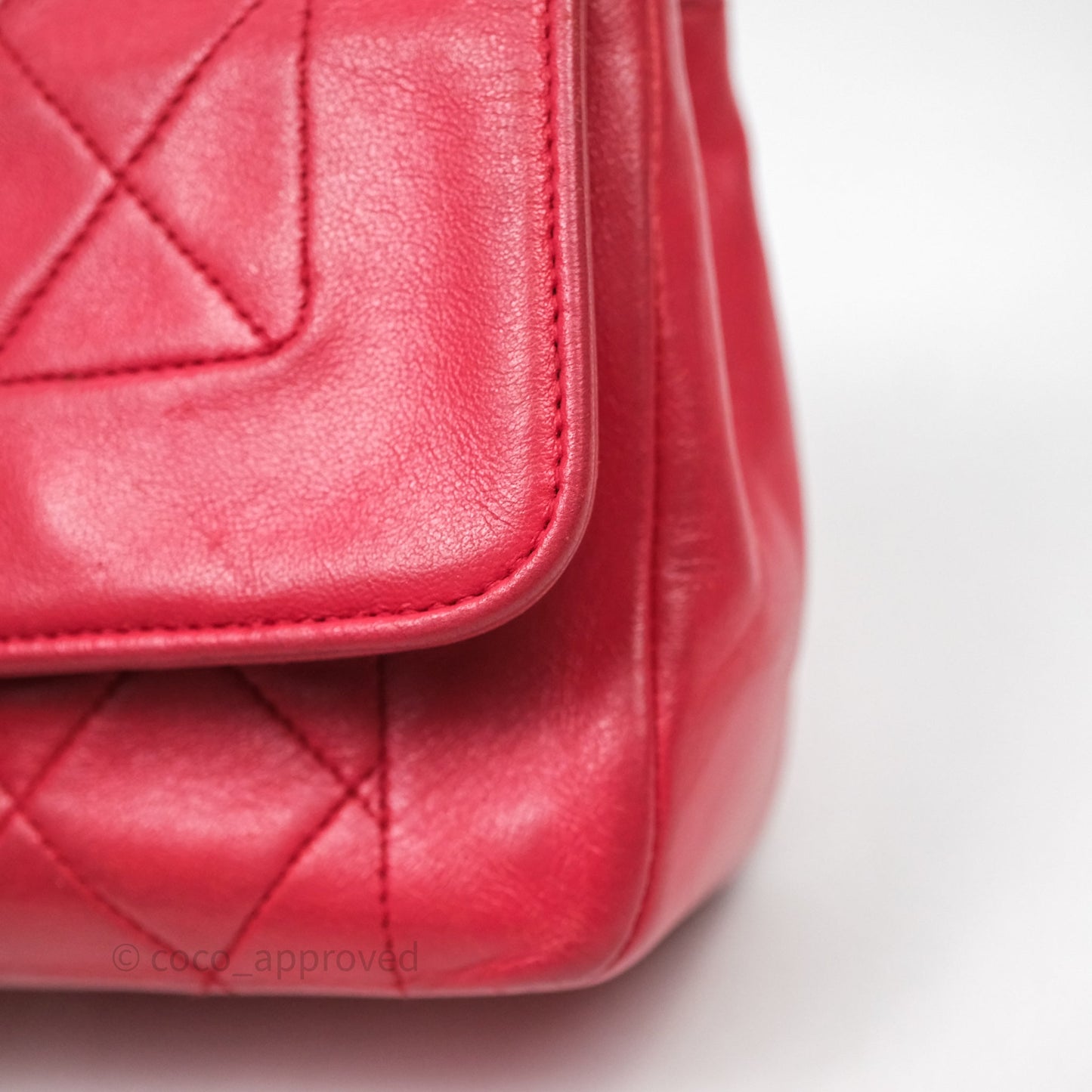 Chanel Vintage Mini Bijoux Chain Flap Bag Red Gold Hardware