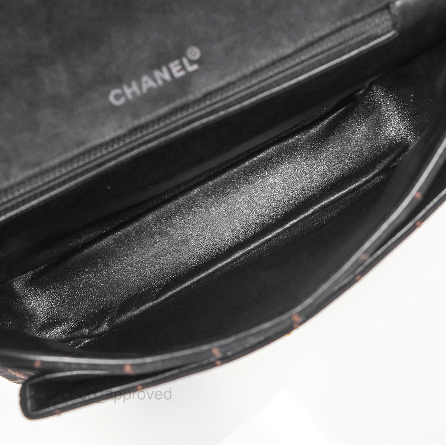 Chanel Bar Flap Black Suede Blushed Gold Hardware