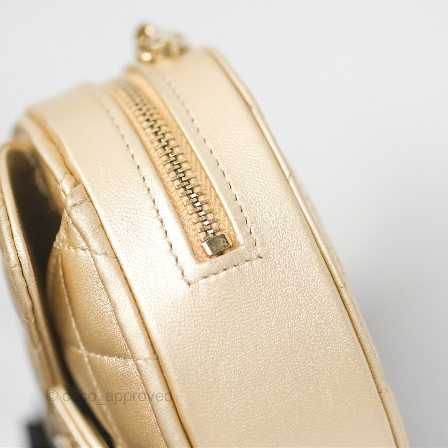 Chanel Small Heart Bag Gold Lambskin Gold Hardware 22S