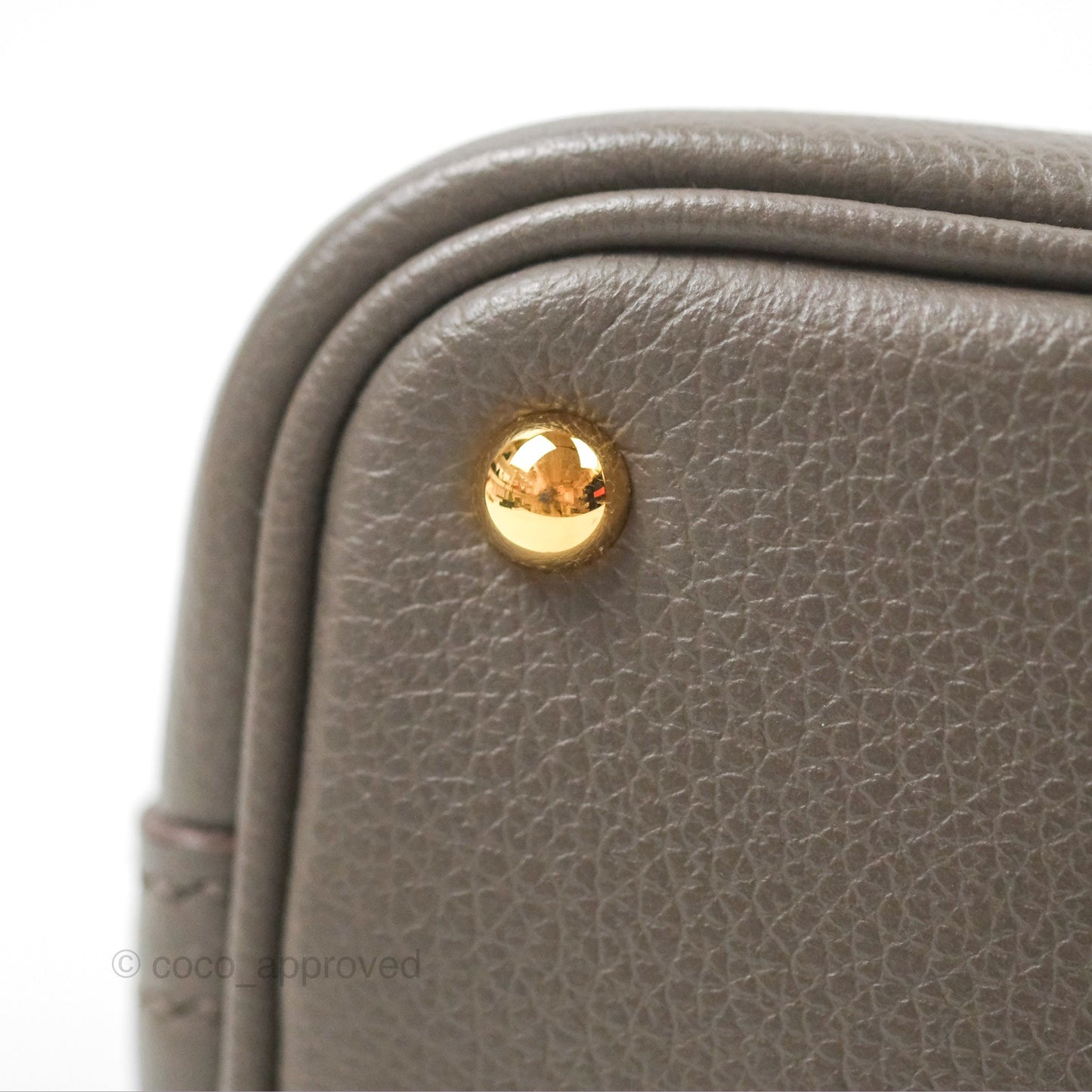 Hermès Bolide Mini 1923 Gris Etain 8F Evercolor Gold Hardware