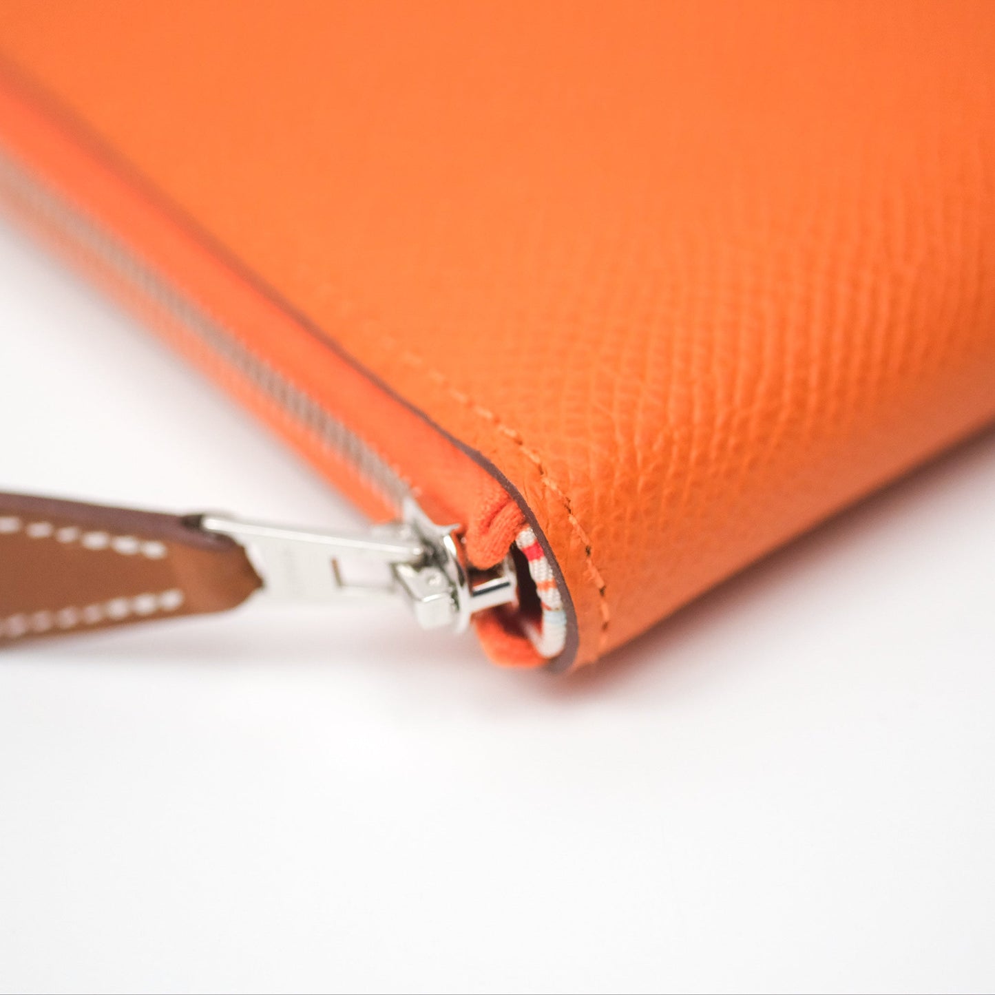 Hermès Silk In Compact Wallet Orange Epsom